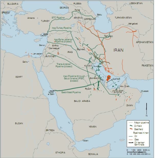 mideast-pipelines Some oil and gas pipelines